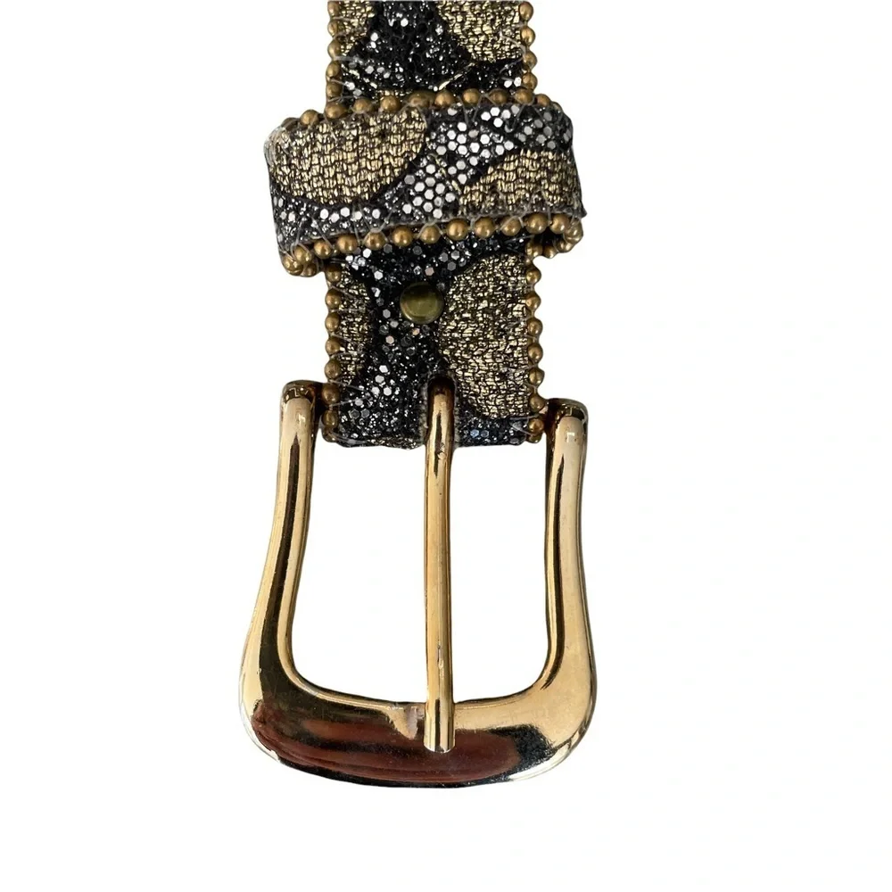Elite | Black and Gold Sparkly Beaded Belt